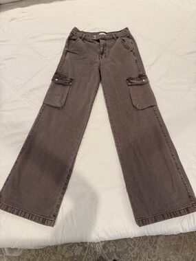 PacSun Brown Wide-Leg Cargo Jeans